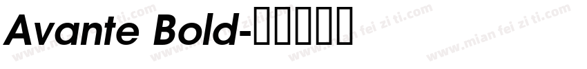 Avante Bold字体转换